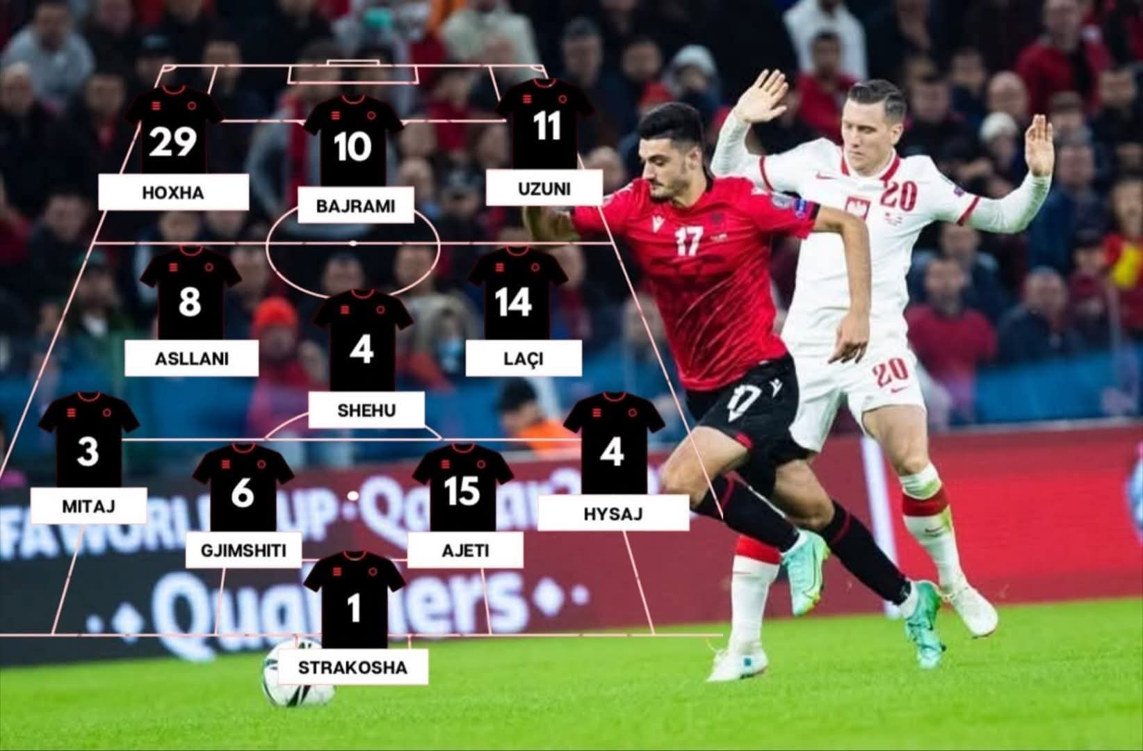 Broja e nis nga stoli  Bajrami si  9 fals   Ja si pritet të startojë Shqipëria ndaj polakëve