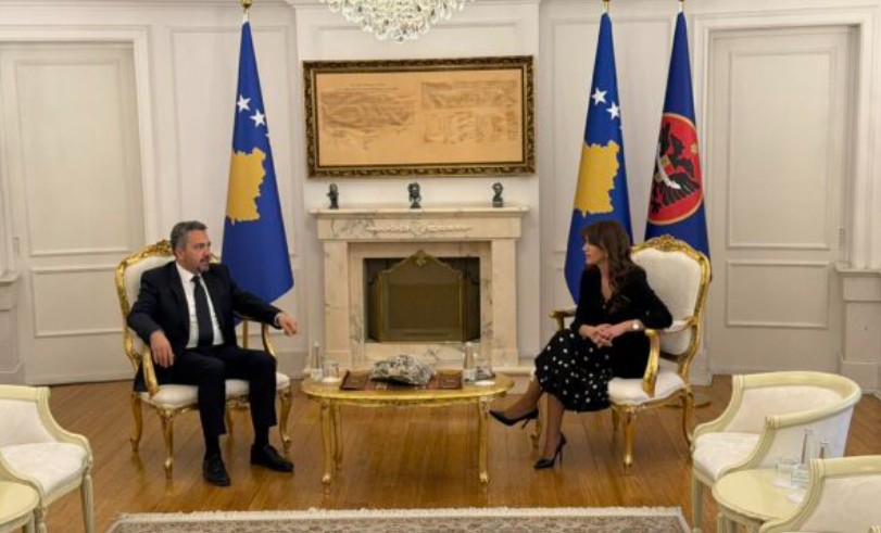 Kosova drejt zgjedhjeve të parakohshme  Presidentja në detyrë  Albulena Haxhiu takohet me kreun e KQZ së