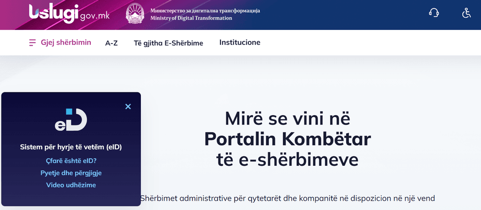 Disa nga shërbimet në portalin uslugi gov mk nuk janë të disponueshme për shkak të një përditësimi