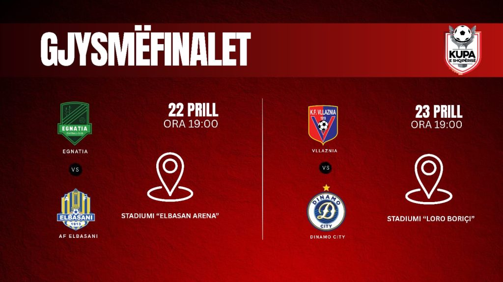 Kupa e Shqipërisë në RTSH  Gjysmëfinalet premtojnë spektakël