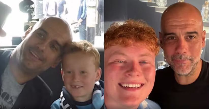 Pep dhe takimi me djalin 10 vjet më vonë   Do të fitosh gjithçka   Guardiola e çon në dhomën e trofeve