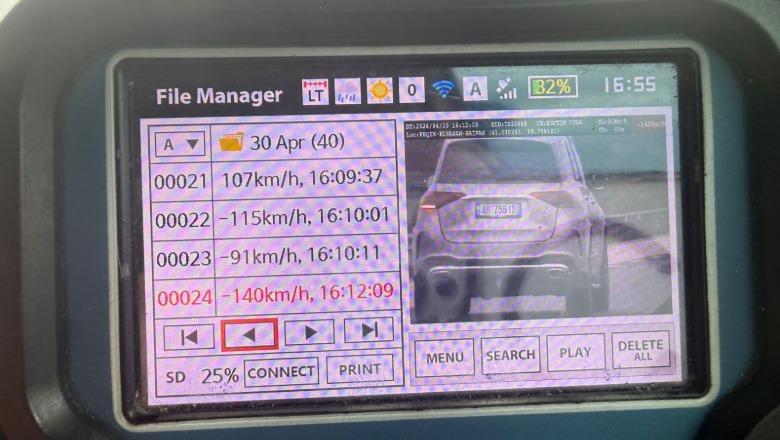 Elbasan  kontrolle me dron dhe gjoba për shkeljet e trafikut