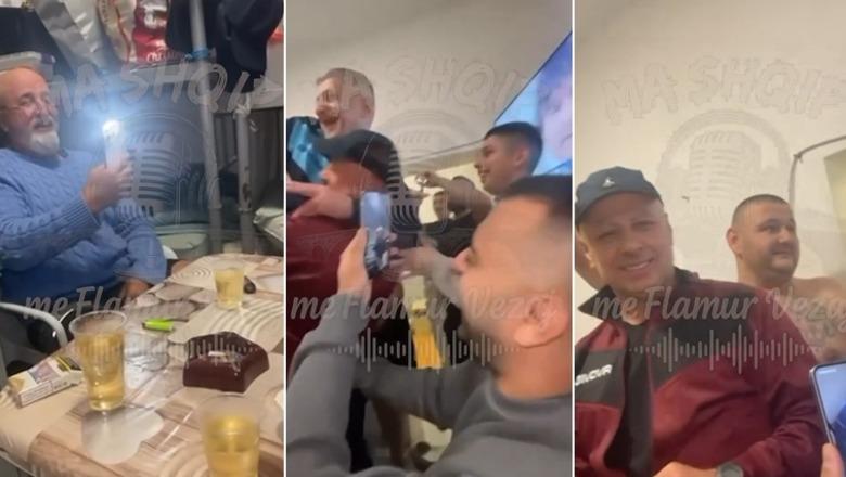 Pamje nga një qeli  të burgosurit festojnë me muzikë  alkool e telefona