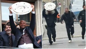 Festa e Bayern  Kompany harron trofeun në shtëpi  ndërhyn policia