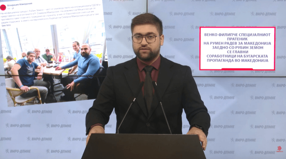 Manasievski  Filipçe është mbështetës i hapur i politikës bullgare
