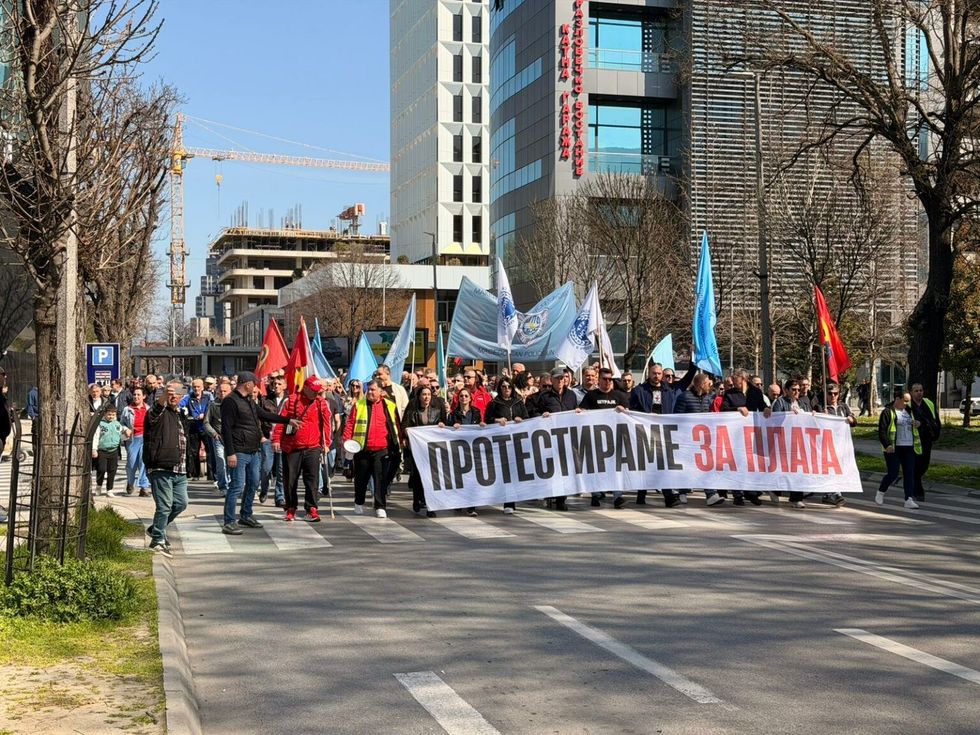 LSM sot proteston në Shkup  kërkojnë rritje të pagave