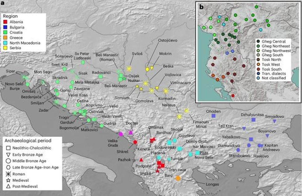 Studimi i  Nature   Shqiptarët rrjedhin nga popullatat indigjene të Ballkanit që nga Epoka e Bronzit   dëshmi nga ADN ja e lashtë