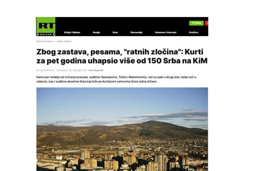Rusia si Serbia aktivizon propagandën para zgjedhjeve   RT fabrikon lajme kundër Kurtit