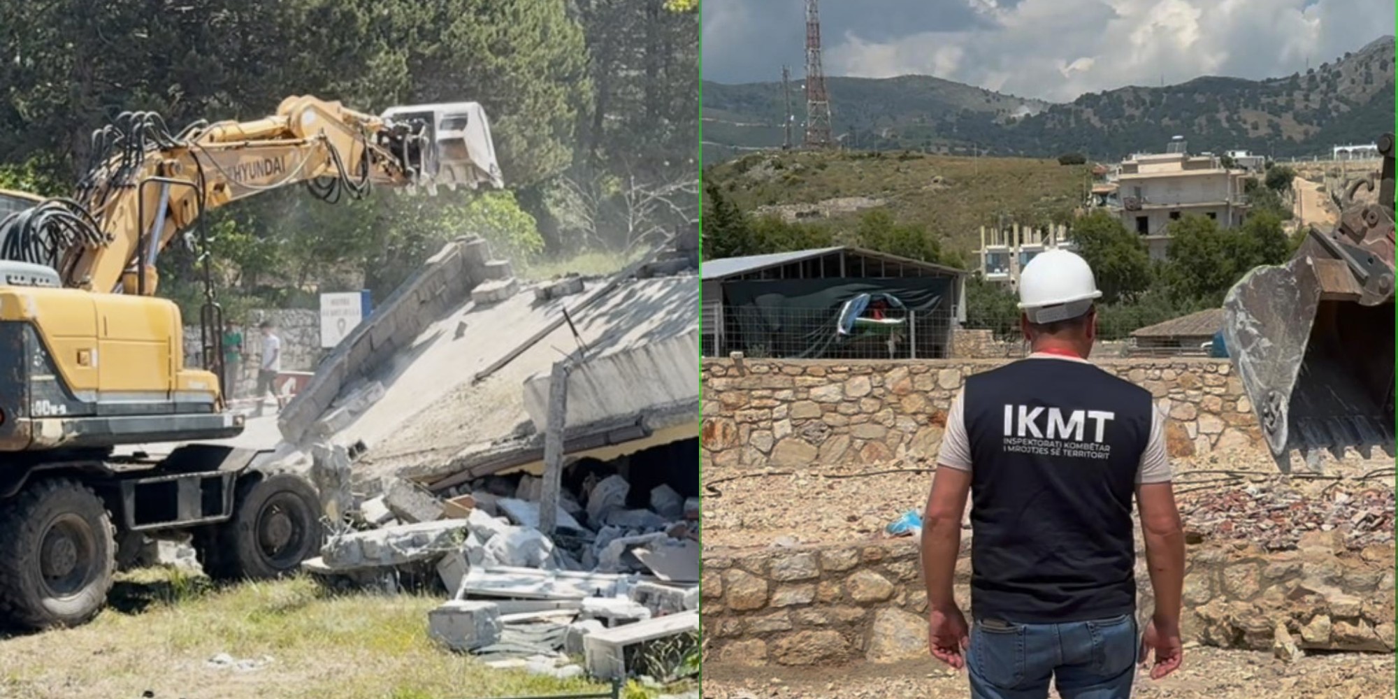 IKMT zbarkon në zonën bregdetare  shemb objekte pa leje në Qeparo  Llogara dhe Himarë