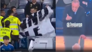 Real Madridi  stuhi në  Bernabeu   Pankarta kundër Florentino Perez  presidenti përplaset me tifozët  video 