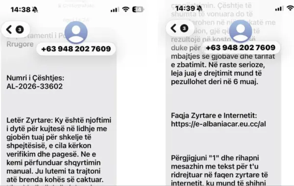 “Kujdes nga SMS-të mashtruese për gjoba