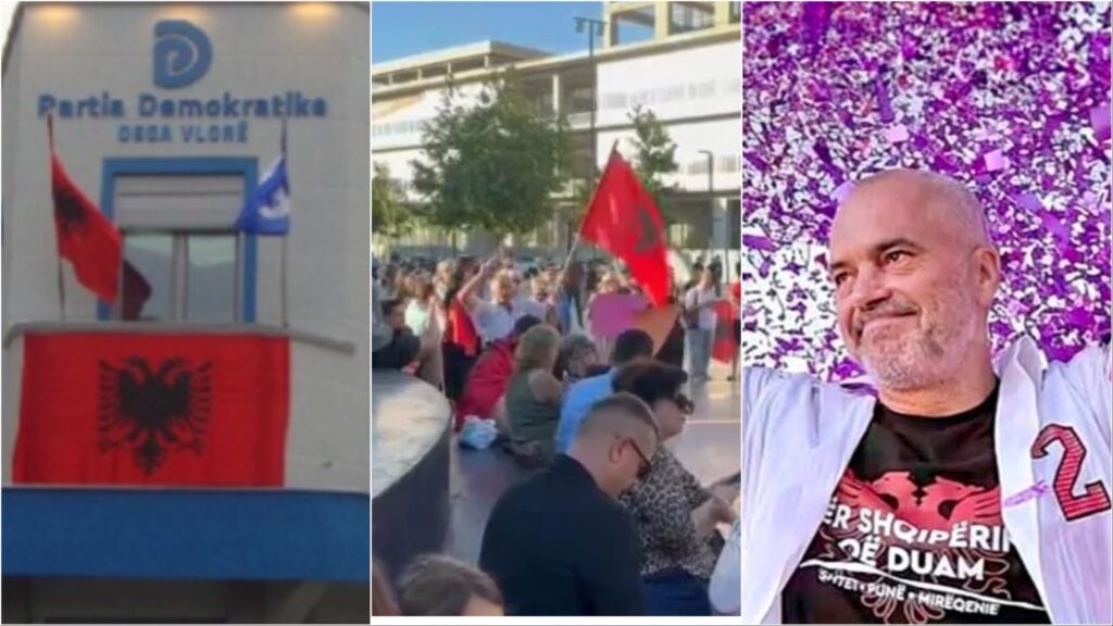 Në të njëjtin orar në Vlorë  protesta për Zvërnecin  tubimi i PD së dhe takim i PS së me Ramën