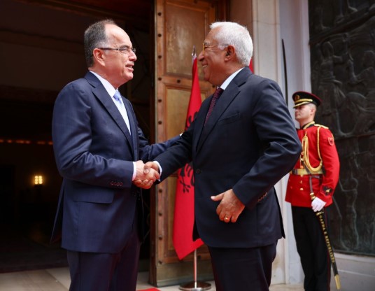 Begaj pret kreun e Këshillit të Evropës  Antonio Costa  Vlerësohet progresi i Shqipërisë në procesin e integrimit në BE