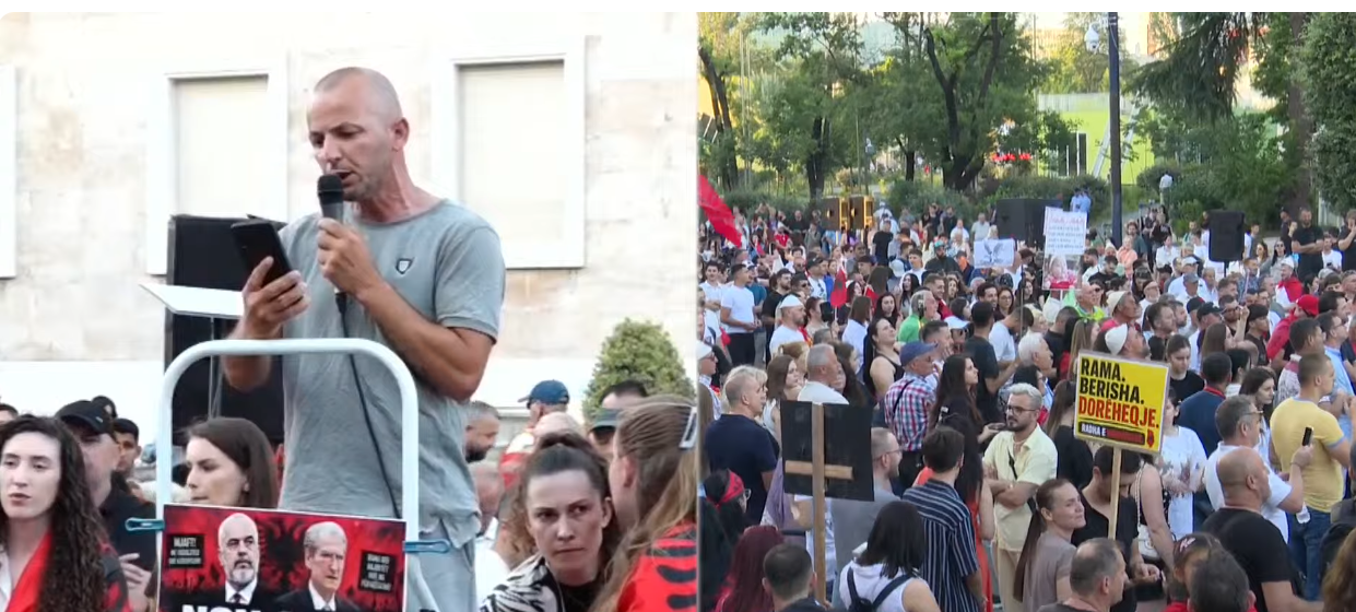 Protestuesi thirrje për bashkim përtej ndasive politike  Jemi këtu si shqiptarë