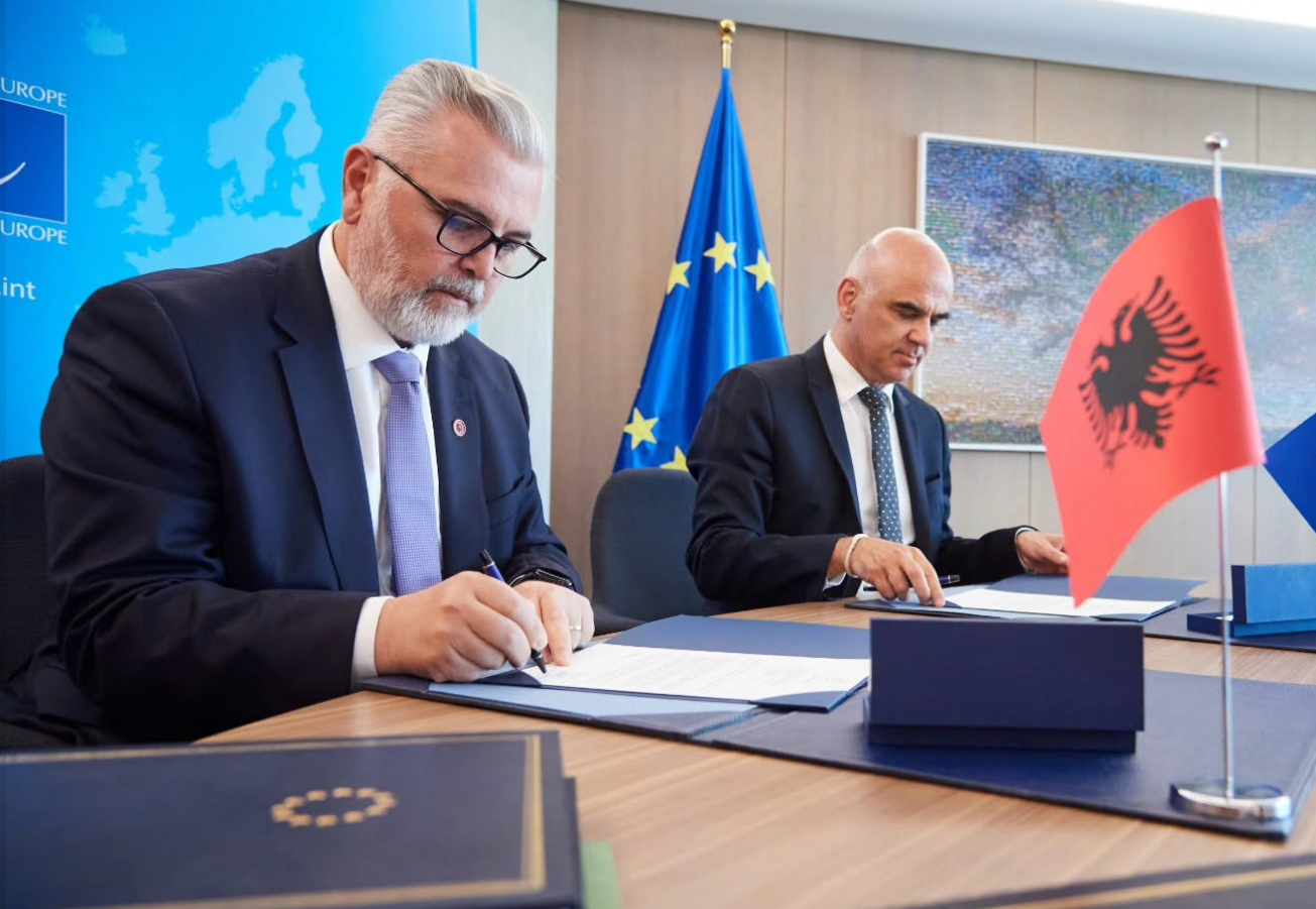 Shqipëria nënshkruan tre konventa me Këshillin e Europës  Gogu  Fokus te AI  drejtësia dhe siguria