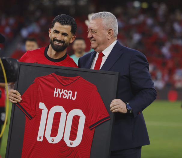 Hysaj shkruan historinë  100 ndeshje me fanellën e kombëtares