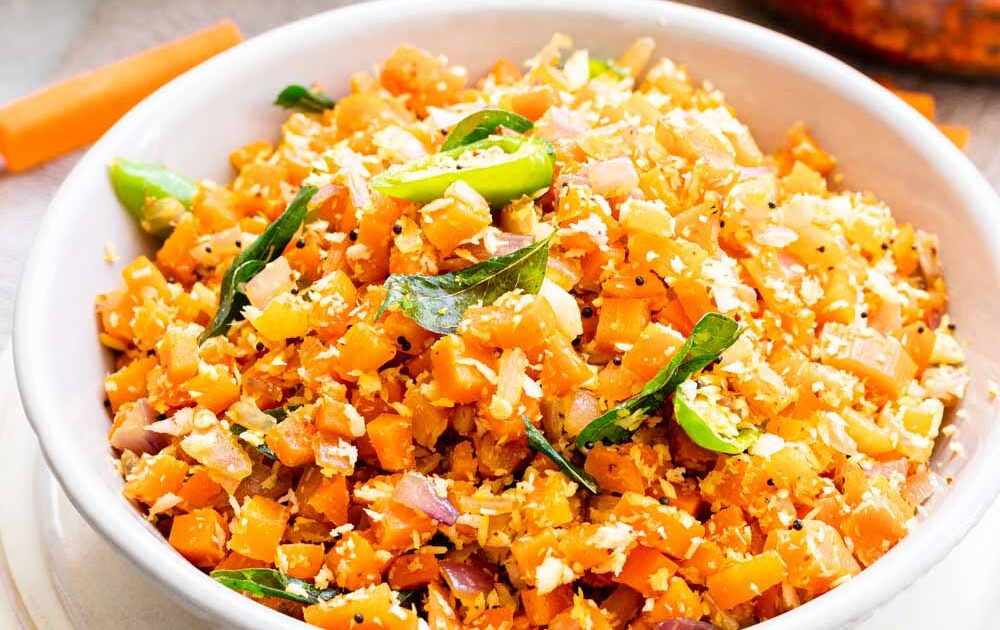 Receta e Karrotës Poriyal