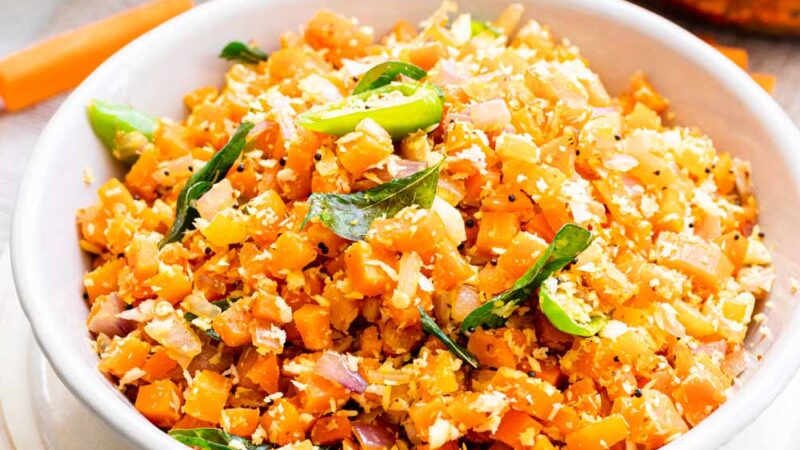 Receta e Karrotës Poriyal