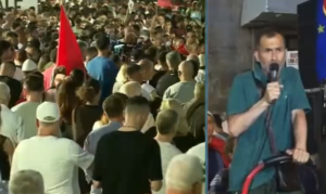 Gjuhë vulgare dhe thirrje raciste  ja fjalimet nga podiumi i protestës së 34 ët