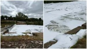 Mbulohet me shkumë të bardhë derdhja e lumit Lepenc në lumin Vardar  reagon Gjorgjievski  Do të ketë veprime konkrete ndaj ndotësve