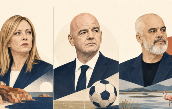 Xhorxhia Meloni, Xhani Infantino, Edi Rama—tre
