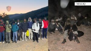 Do të kalonin ilegalisht 28 afrikanë drejt Malit të Zi  në pranga 2 persona  Njëri theu masën e arrestit shtëpiak