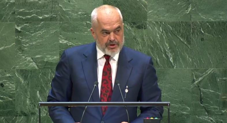 Rama përfaqëson Shqipërinë në OKB  sot mban fjalimin në Asamblenë e Përgjithshme