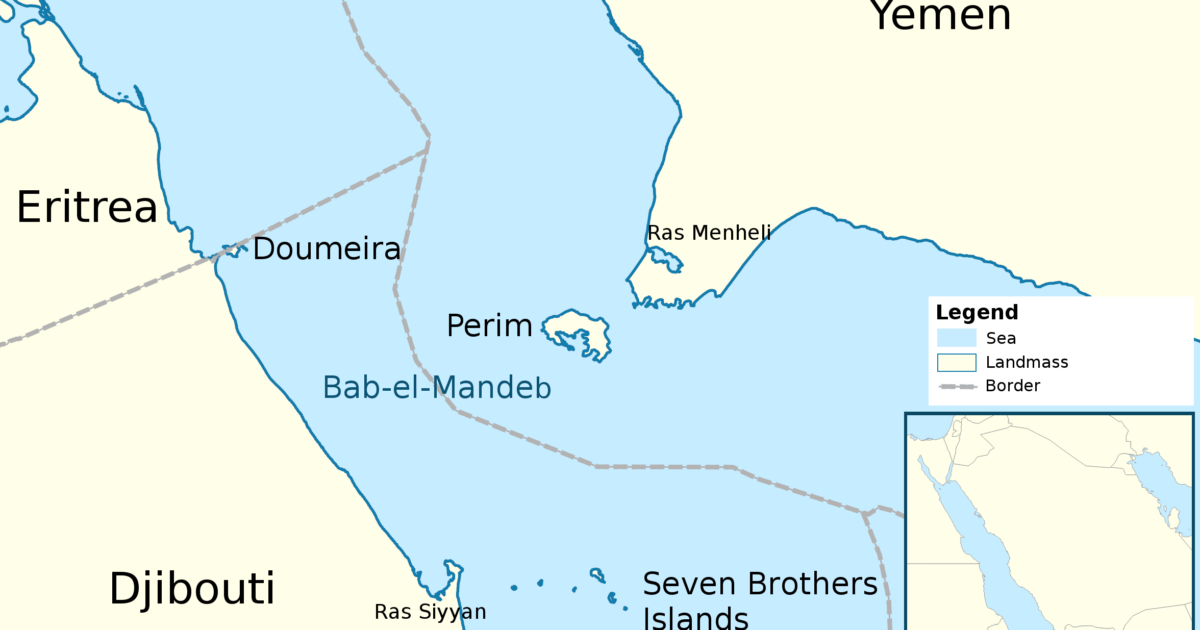 Harta e Ngushticës Bab al-Mandeb.