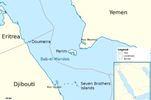 Harta e Ngushticës Bab al-Mandeb.