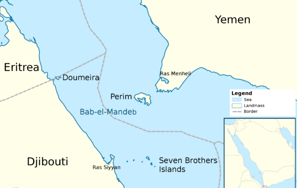 Harta e Ngushticës Bab al-Mandeb.