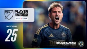 Bruno Damiani i Philadelphia Union shpallet Lojtari i Javës pas hat trickut ndaj FC Cincinnati