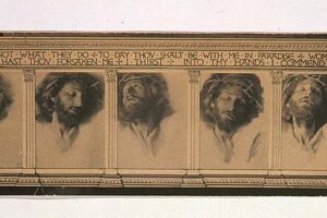 The Seven Words (1898) e F. Holland Day-t: shtatë printet platine në kornizën origjinale të gdhendur me mbishkrimet
