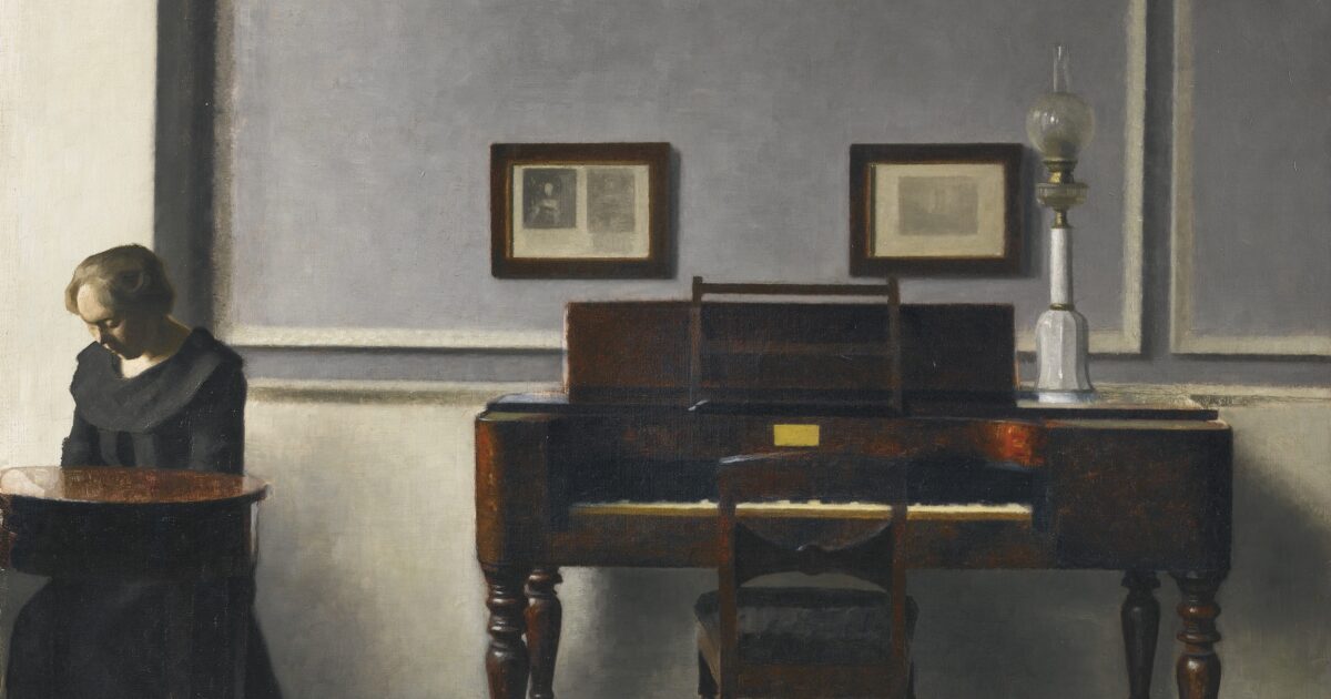 Vilhelm Hammershøi, Ida pranë pianos, 1901