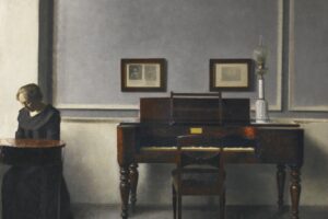 Vilhelm Hammershøi, Ida pranë pianos, 1901