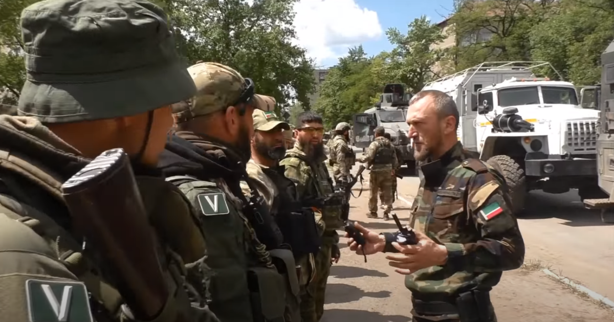 Trupa çeçene që luftojnë në anën ruse në Donbas, qershor 2022
