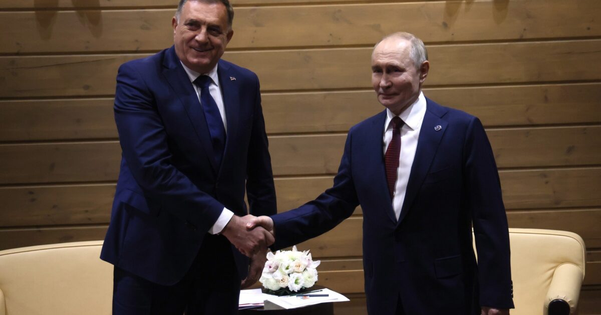 Vladimir Putin dhe Millorad Dodik gjatë një takimi në Kremlin