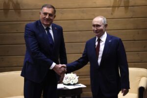 Vladimir Putin dhe Millorad Dodik gjatë një takimi në Kremlin
