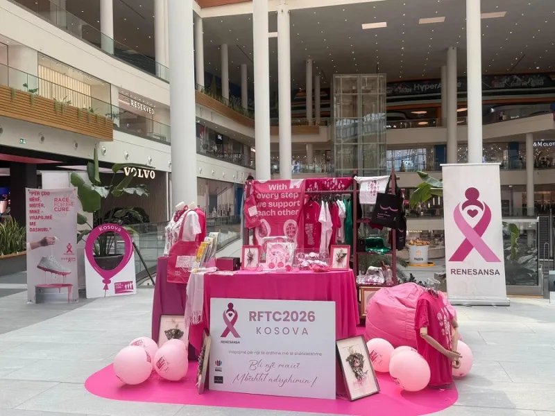  Race for the Cure   Prishtina Mall  vishet  rozë në mbështetje të grave me kancer të gjirit