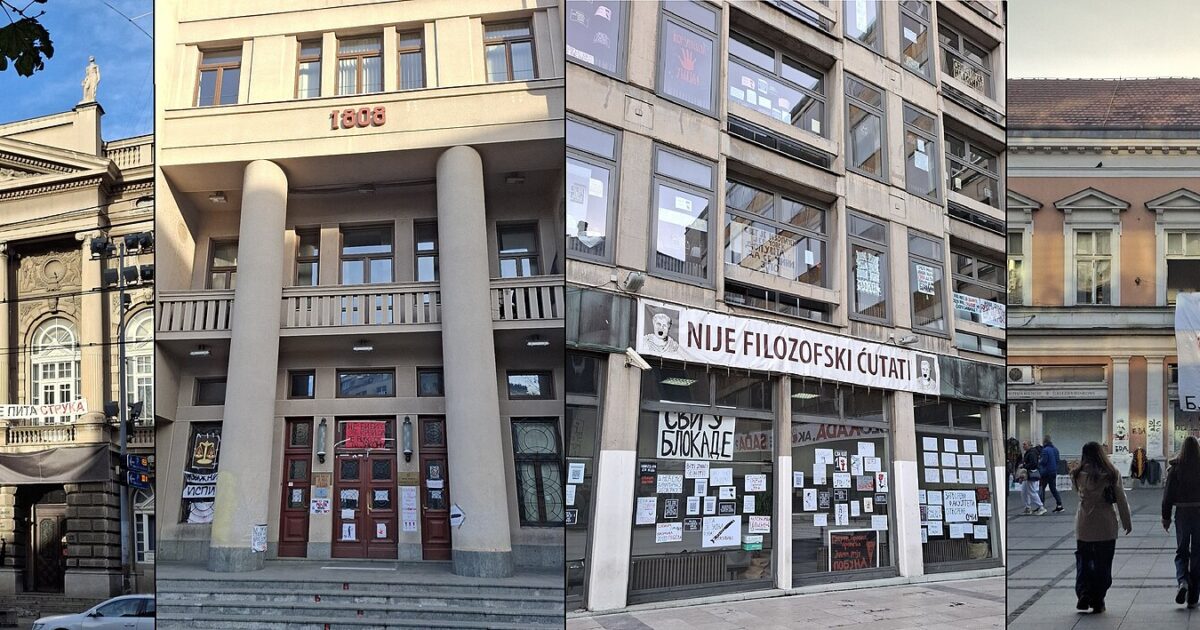 Fakultetet e bllokuara në Beograd gjatë protestave studentore