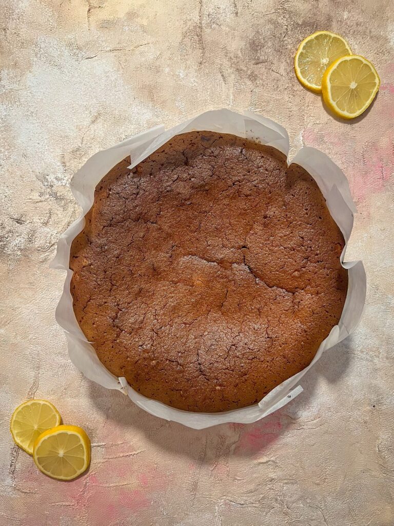 Torta Caprese al limone — torta italiane me bajame dhe limon  pa miell