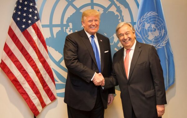 Donald Trump me Sekretarin e Përgjithshëm të OKB-së, António Guterres, në Asamblenë e Përgjithshme