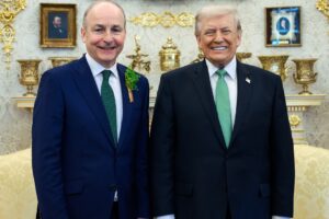 Presidenti Donald Trump dhe kreu i qeverisë irlandeze Micheál Martin në Shtëpinë e Bardhë