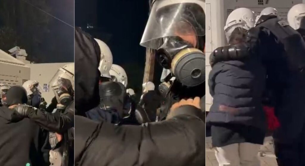 Një amerikan ndalohet nga maskat dhe merret në pyetje në Sheshin Skënderbej