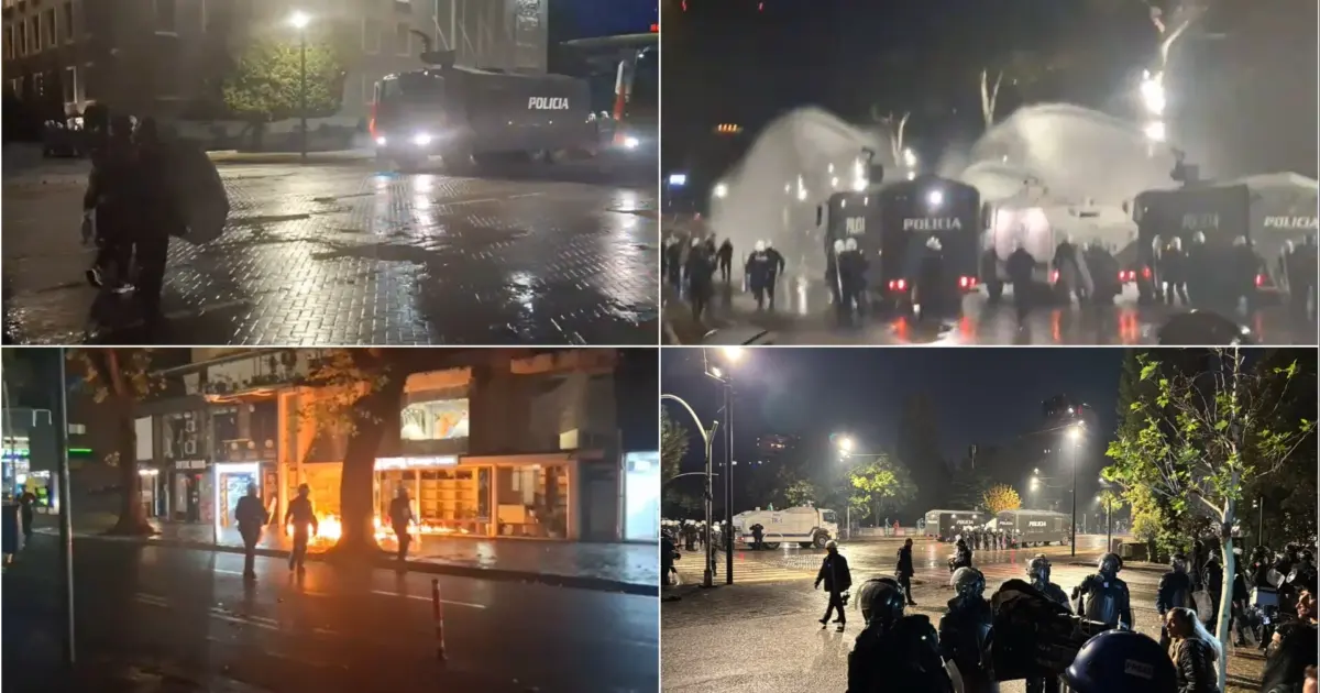 molotovë ndaj policisë