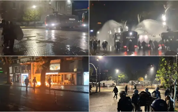 molotovë ndaj policisë