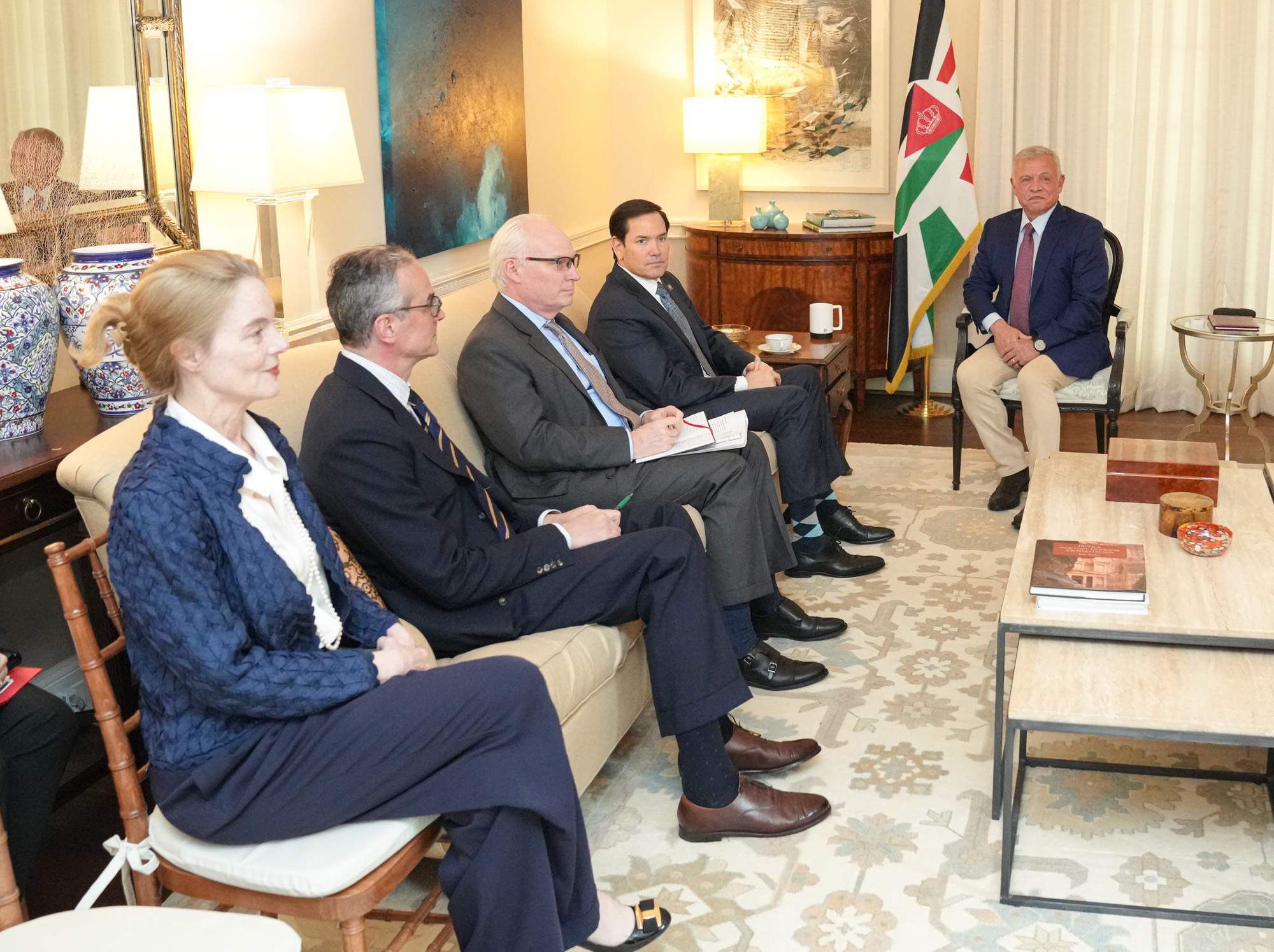 Sekretari amerikan i Shtetit Marco Rubio me Mbretin Abdullah II të Jordanisë