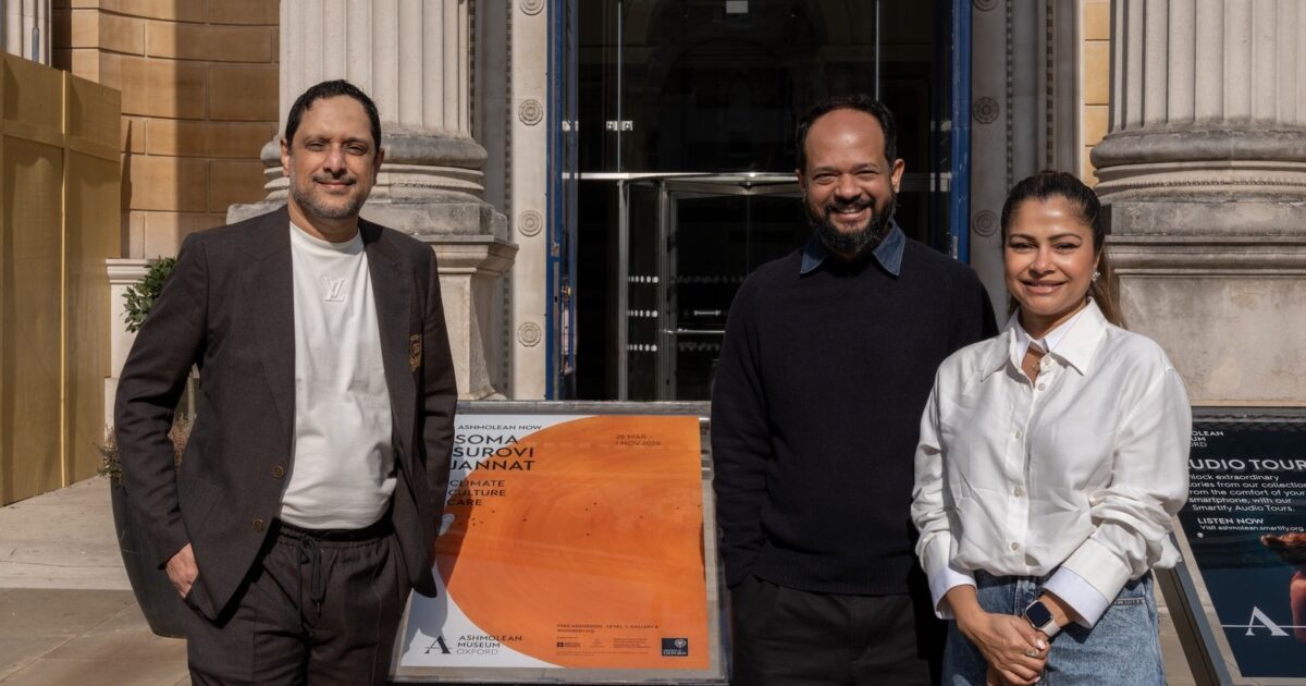 Rajeeb Samdani, Munem Wasif dhe Nadia Samdani MBE. Foto: Muzeu Ashmolean.