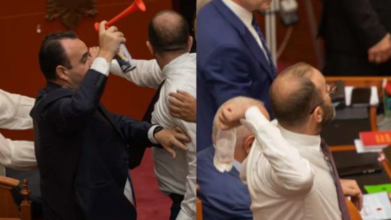 Gjuajtën me vezë dhe ujë Ramën