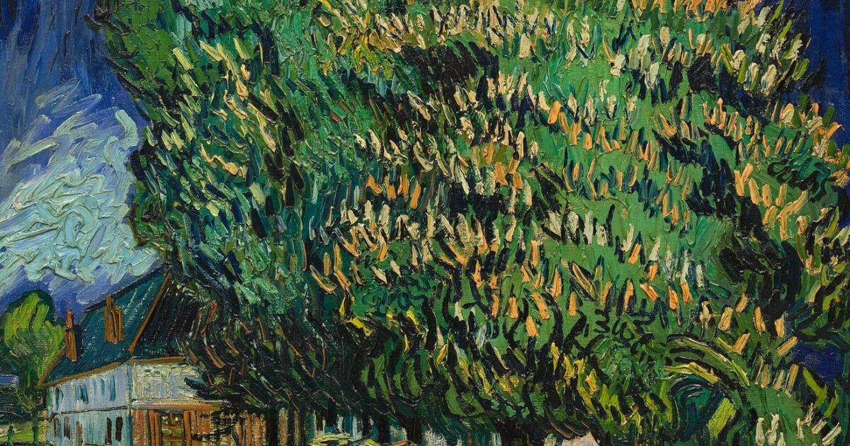 Châtaigniers en fleurs, Vincent van Gogh, maj 1890