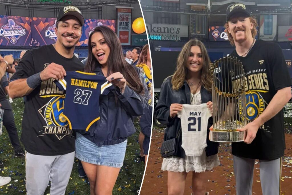 Dy yje të Brewers njoftojnë shtatzënitë e grave pas titullit në World Series